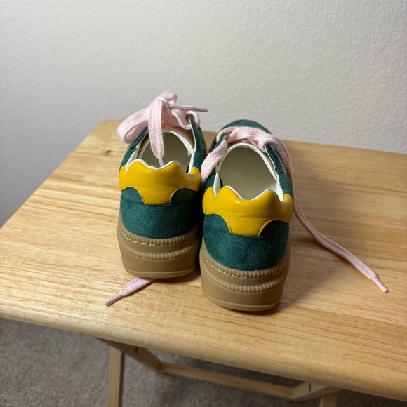 NWOT Madden Girl Women’s Goalie Lace Up Platform Sneaker Green Multi Size 7.5 - Picture 8 of 11